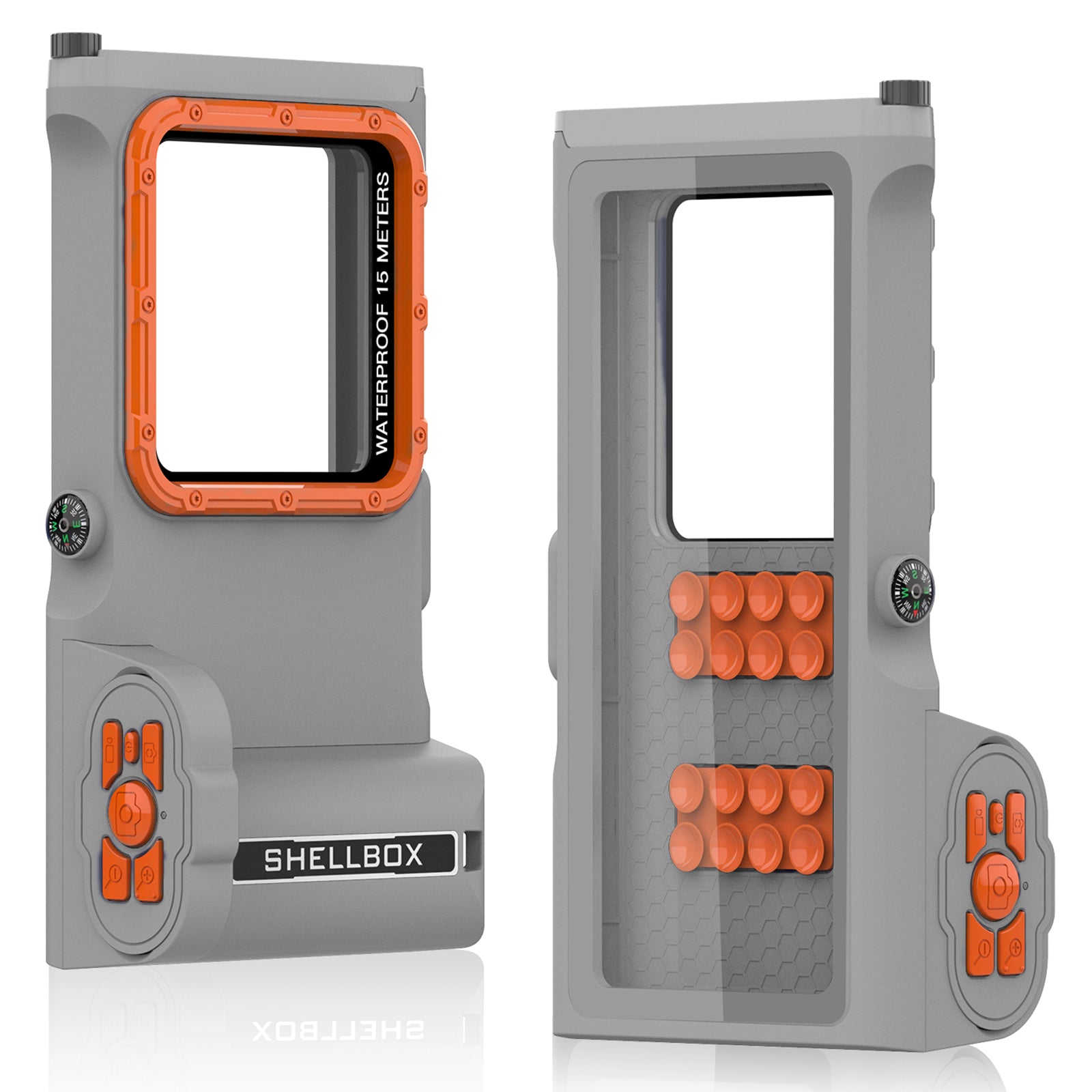 SHELLBOX 15M IPX8 Waterproof Case for iPhone 14 Pro Max 13 Pro Max X XR XS Max Underwater Phone Cover with Bluetooth Camera Module SHELLBOX 15M IPX8 Waterproof Case for iPhone 14 Pro Max 13 Pro Max X XR XS Max Underwater Phone Cover with Bluetooth Camera Module